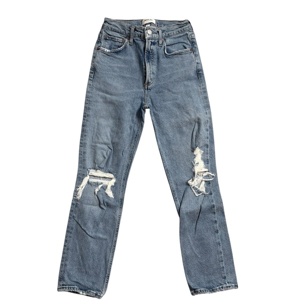 Agolde Straight Leg Wilder Distressed Jeans Size 24